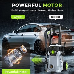 Electric Pressure Washer 5000PSI Max 3.0GPM Portable Power Washer 4 Quick Nozzle