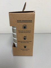 Classic White YETI® 4 Shot Glasses and Holder – Authentic – NEW