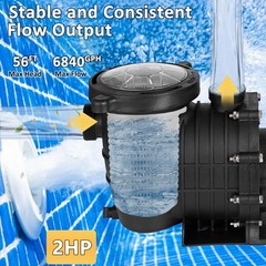115V/230V 2.0HP Swimming Pool Pump In/Above Ground with Motor Strainer Hayward