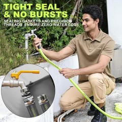 25/50/75/100/150FT Premium 5/8 in ZillaGreen Rubber Garden Hose With Spray Gun