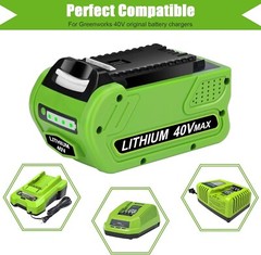 Battery For Greenworks 40V Lithium G-MAX Battery &Charger 29472 20292 206722