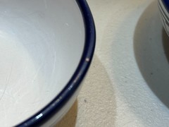 Le Souk Tunisia Handpainted Blue & White Ceramic Bowls – Set of 4 – Imperfect