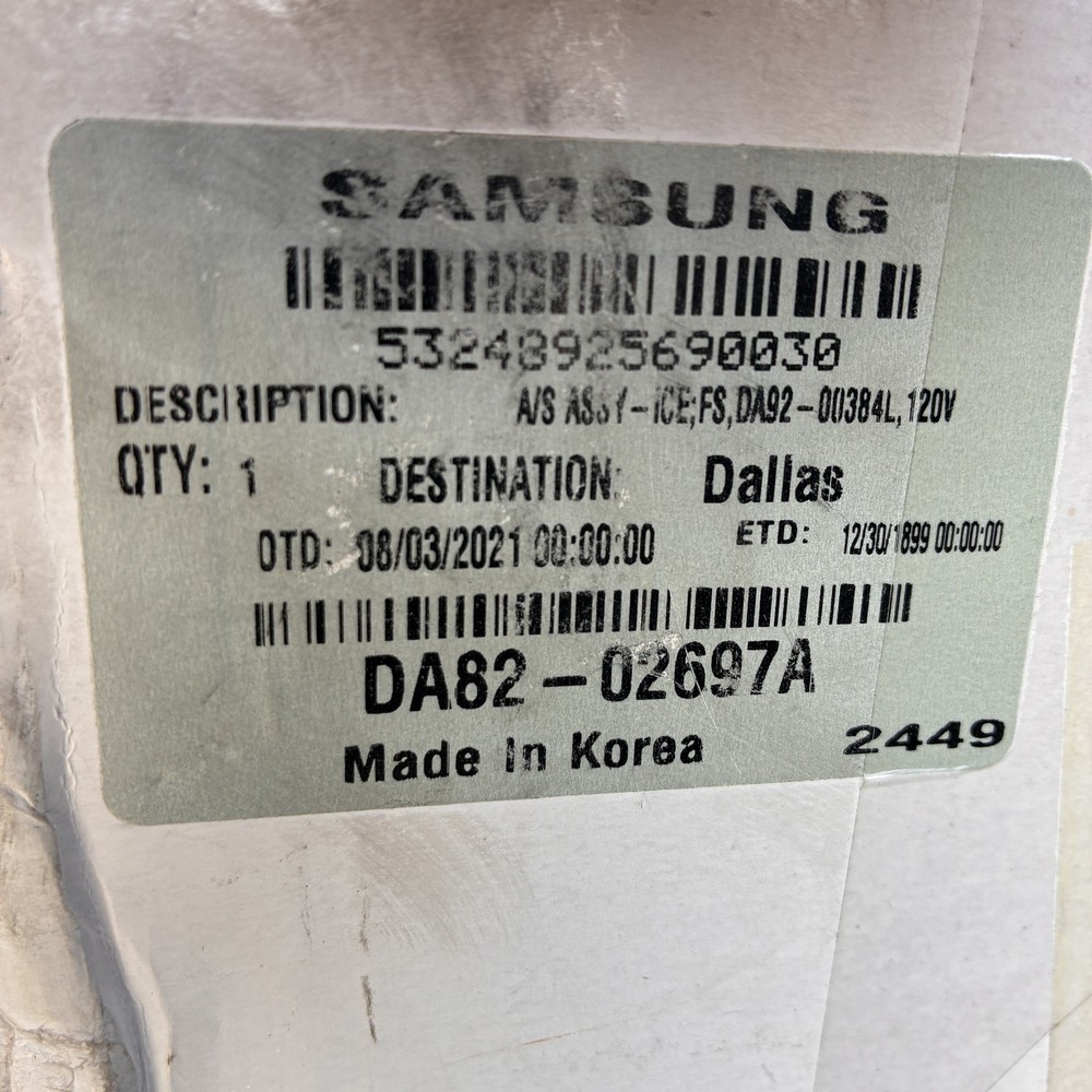 NEW OEM Samsung DA82-02697A Refrigerator Ice Maker Service Kitm ~SHIPS FAST! 1D