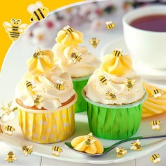300 Pcs Mini Resin Bees Decor for Crafts, Cute Tiny Bee Animals Figurines for…