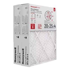 Honeywell 20 x 25 x 4 Pleated Air Cleaner Replacement Filter FPR 8 (2-Pack) NEW