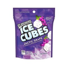 ICE BREAKERS ICE CUBES ARCTIC GRAPE Fruity, 8.11 oz (100 Pieces)