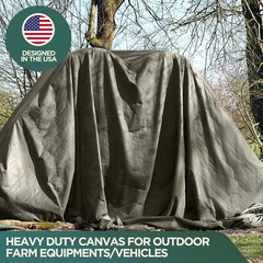 Heavy Duty Canvas Tarp – 100% Cotton Canvas – Water and Mildew Resistant