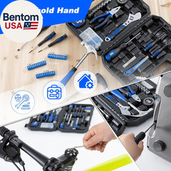 179-Piece Home Tool Kit, General Household Hand Tool Set with Portable Storage B