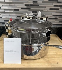 Williams Sonoma Signature Thermo-Clad SS Deep Sauté Pan w Fryer Basket New! Read