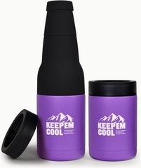 Vacuum Insulated Drink Bottle & Can Cooler With Beer Opener – Double Walled