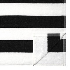 Cabana Stripe Beach Towels, 4 Pack, 58 in x 28 in, Black