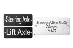 Custom engraved metal tags – electric panel, utility,HVAC, Plumbing or anything