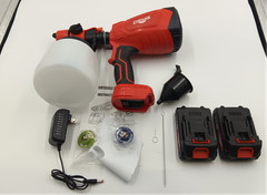With 2 Batteries High Pressure Cordless Paint Sprayer Electric HVLP Spray Gun.