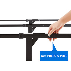 Mainstays Ardent 7″ King Metal Bed Frame. Adult. Easy to Assemble.No Tools
