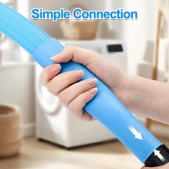 2-Piece Dryer Vent Lint Remover Vacuum Hose Attachment Cleaner Kit with Brush