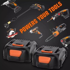 2PACK 8.0Ah For WORX 20V 8AH MAX Extend Lithium-Ion Battery WA3525 WA3575 WA3520