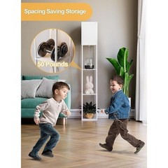 LED Floor Lamp W/ 3 Color Temperature Settings & 3 Tier Storage Shelves New