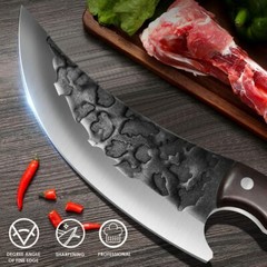 Forged Serbian Butcher Knife High Carbon Steel Meat Cleaver Chopping Knife