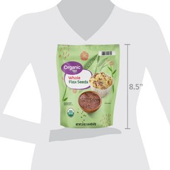 Great Value Organic Whole Flax Seed, 22 oz Free and FastShipping
