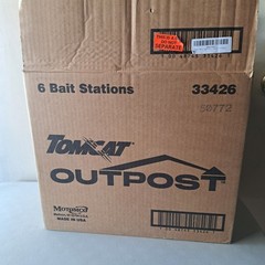 6-Pack Tomcat Outpost Rat Bait Station Lockable Tamper Resistant Black New