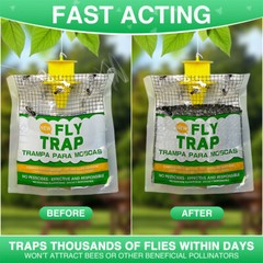outdoor disposable fly traps to keep outdoor ranches free from annoying fly