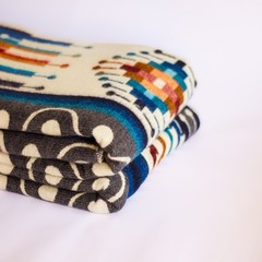 ALPACA WOOL BLANKET THROW XL KING 90×75 REVERSIBLE THICK & WARM HANDMADE ECUADOR