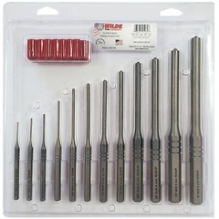 Wilde Tool 12pc Professional Roll Pin Spring Punch Set MADE IN USA w Pouch