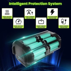 1-2PACK 8.0Ah Battery 40 Volt for Ryobi 40V Lithium OP40602 Battery with LED