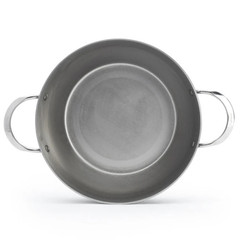 De Buyer Mineral B 9.5-Inch Carbon Steel Country Fry Pan with Two Handles