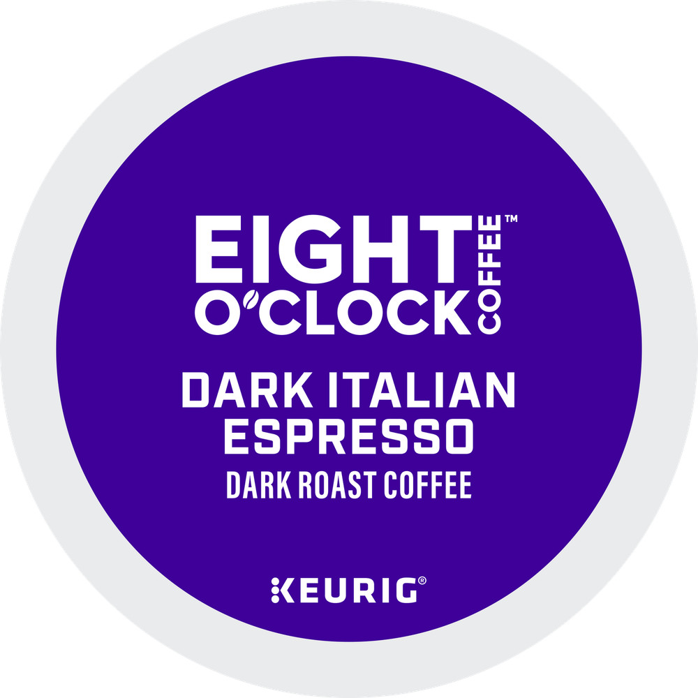 Eight O’Clock Coffee Dark Italian Espresso Roast KCup Pods, Dark Roast, 24 Count