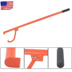 58in Felled Cant Hook Logging Tool – Steel Log Roller Tool W/ Rubber handle