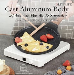ESLITELIFE 11″ Non-Stick Crepe Pan w/ Spreader Induction Ready Y-PS1628