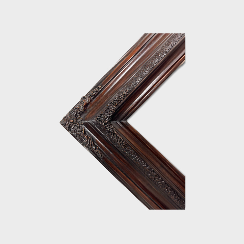 16 x 20 In stock ready to ship, Traditional compo ornate wood frame, DARK WALNUT