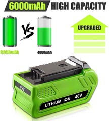 Battery For Greenworks 40V Lithium G-MAX Battery &Charger 29472 20292 206722