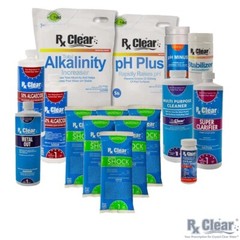 Rx Clear Deluxe Spring Pool Opening Chemical Kit For Pools Up To 15,000 Gallons