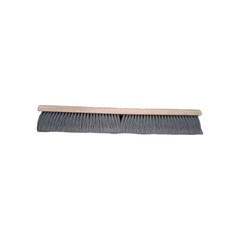 24 in. Polypropylene Broom Fine Sweep Flagged with 3 in. Trim Grey Gray