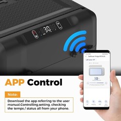 Setpower RF20 12V Portable Refrigerator with PG216WH Battery Pack for camping