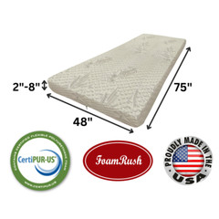 FoamRush Bunk (48″ x 75″) Cooling Gel Memory Foam RV Mattress Medium Firm USA
