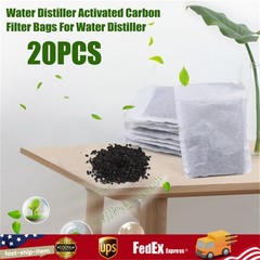 20 Packs Activated Carbon Charcoal Filters For Water Distiller Hygiene US