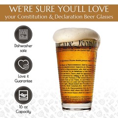 – United States Constitution & Declaration of Independence Glasses (Set of 2)…