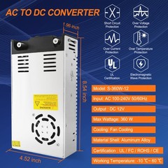 AC 110V To DC 12V 25A-50A 300A-600W Industrial Transformer Switch Power Supply