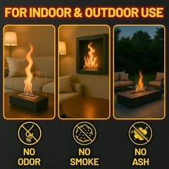 Bio Ethanol Fireplace Fuel (3×1 L) For Tabletop Fires, Stoves,Versatile Clean