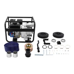4 Stroke 7.5HP Gasoline Water Pump 3″ Full Trash Water Transfer Pump w/15m Pipe