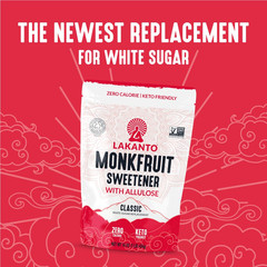 Classic Monk Fruit Sweetener with Allulose, White Sugar Substitute from Monk Fru