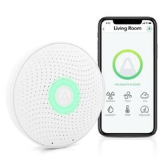 Airthings 2930 Wave Plus – Radon & Air Quality Monitor, Battery Powered