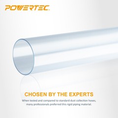POWERTEC Clear Pipe, 2-1/2-Inch x 36-Inch Long, Rigid Plastic Tubing (70176)