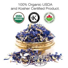 Organic Way Cornflower Blue Whole – Herbal Tea | Kosher & USDA Certified
