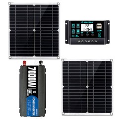 Complete 7000W Off-Grid Solar Kit 7000W Inverter 2pcs 300W Solar Panels 110V