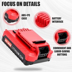 2PACK for PORTER CABLE 20V 20 Volt Lithium Battery /Charger Max PCC680L PCC685L