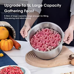 1.32gal Large Capacity Electric Food Processor & Meat Grinder – Heavy-Duty Stain